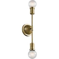 KICHLER Kichler 43195NBR Armstrong 16.75 2-Light Wall Sconce in Natural Brass