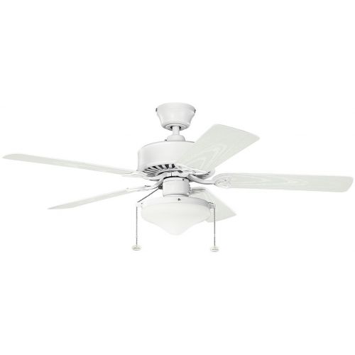  KICHLER Kichler Lighting Kichler 339516MWH, Renew Select Patio Matte White 52 Outdoor Ceiling Fan with Light