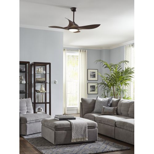  KICHLER Kichler 300209NI Shuriken 3 Speed LED Ceiling Fan with Light, 52 Inch, Brushed Nickel