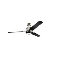 KICHLER Kichler 300060PN Zeus 60 Ceiling Fan with LED Lights and Wall Control, Polished Nickel