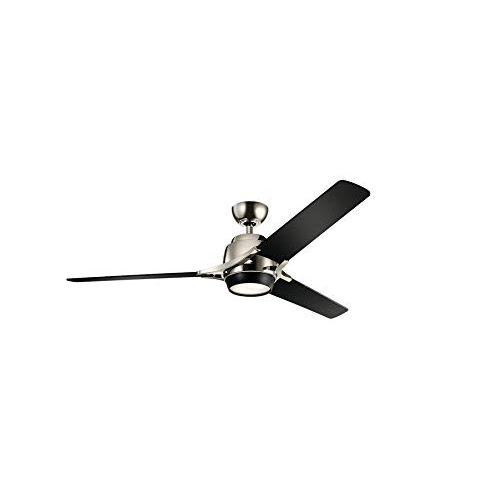  KICHLER Kichler 300060PN Zeus 60 Ceiling Fan with LED Lights and Wall Control, Polished Nickel