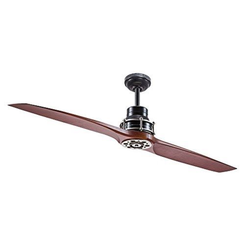  KICHLER Kichler Lighting 56-in Satin Black with Antique Pewter Accents Downrod Mount Indoor Ceiling Fan with Remote (2-Blade)