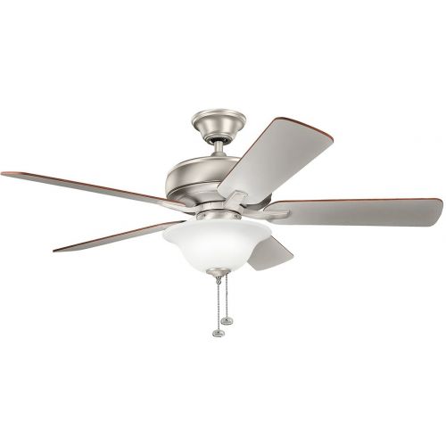  KICHLER Kichler 330248NI, Terra Select Brushed Nickel 52 Ceiling Fan with Light