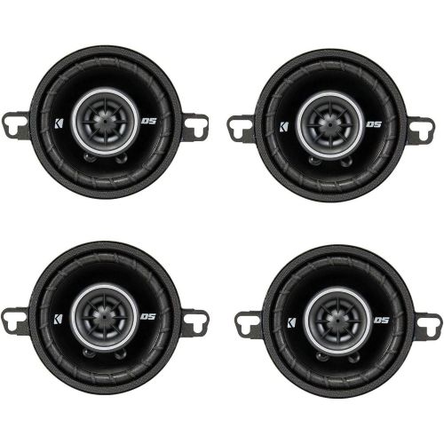  KICKER 2 43DSC3504 3-12 3.5 80 Watt 2-Way Car Audio Speakers DSC35 DS35 Coax (4 Pack)