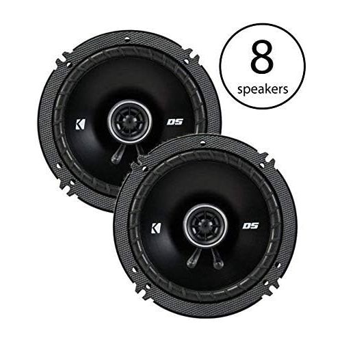  KICKER 6.5 240 Watt 2-Way 4-Ohm Car Audio Coaxial Speakers 43DSC6504 (Pair) (4 Pack)