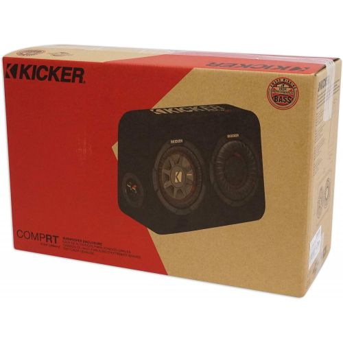  Kicker TCWRT674 CompRT 6.75 Subwoofer in Thin Profile Enclosure 4ohm 150W