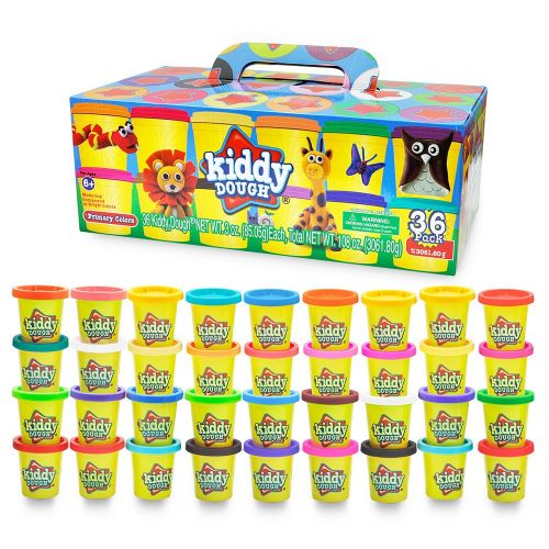 KIDDY DOUGH Kiddy Dough Compound 36 Pack of Color Dough - Mega Modeling & Sculpting Playset With 36 Individual 3-Ounce Cans Exclusive Bulk Party Pack - Non-Toxic - Conforms to ASTM D4236