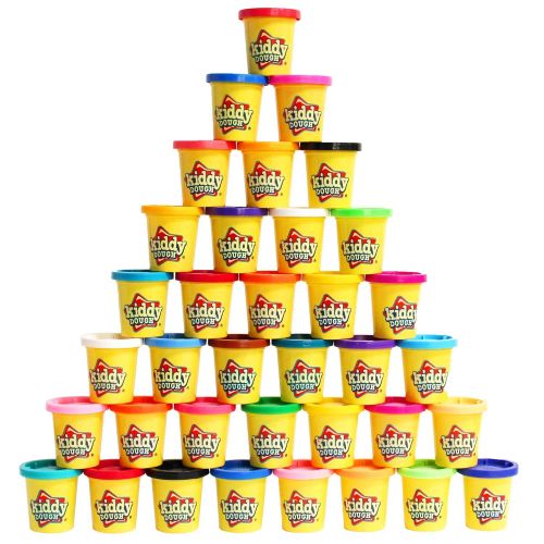  KIDDY DOUGH Kiddy Dough Compound 36 Pack of Color Dough - Mega Modeling & Sculpting Playset With 36 Individual 3-Ounce Cans Exclusive Bulk Party Pack - Non-Toxic - Conforms to ASTM D4236