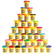 KIDDY DOUGH Kiddy Dough 10 Pack of Color Dough  w/ 6 BONUS Dough Cutters & Built-In Molding Lids Mega Modeling & Sculpting Playset With 10 Individual 2-Ounce Cans of Dough  Bulk Party Pack