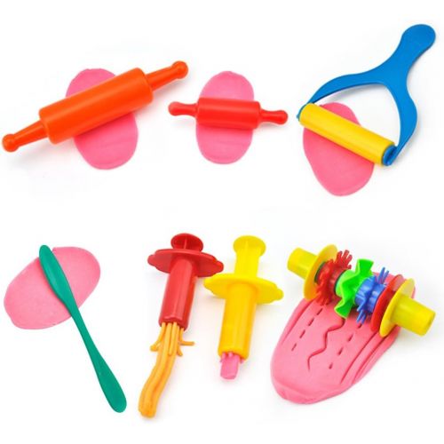  [아마존베스트]KIDDY DOUGH 24-Piece Tools Dough & Clay Party Pack w/Animal Shapes - Mega Tool Playset Includes 22 Colorful Cutters, Molds, Rollers & Play Accessories