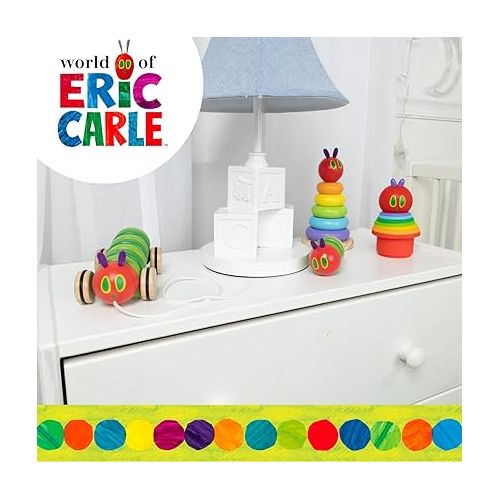  Kids Preferred World of Eric Carle The Very Hungry Caterpillar Bath Time Silicone Stacking Cup Set with Caterpillar Head Squirty Perfect for Water Play Ages 18 Months and Up