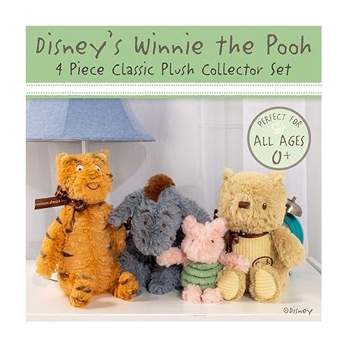  KIDS PREFERRED Disney Baby Classic Winnie The Pooh and Friends 4 Piece Plush Collector Set Stuffed Animals