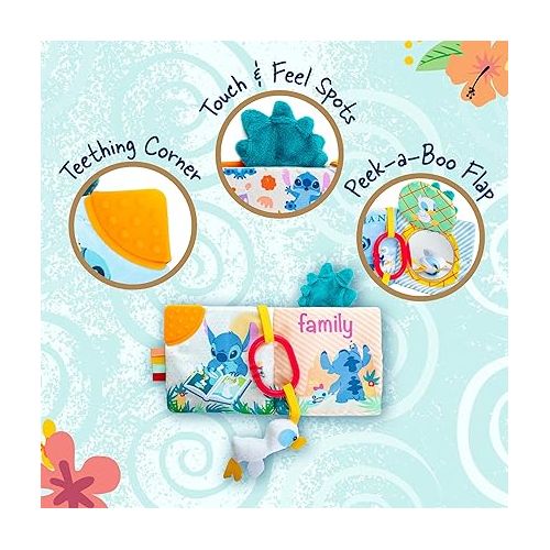  KIDS PREFERRED Disney Baby Lilo & Stitch Soft Book: Stitch ON-The-GO Soft Book, Blue Medium