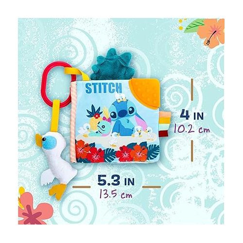  KIDS PREFERRED Disney Baby Lilo & Stitch Soft Book: Stitch ON-The-GO Soft Book, Blue Medium