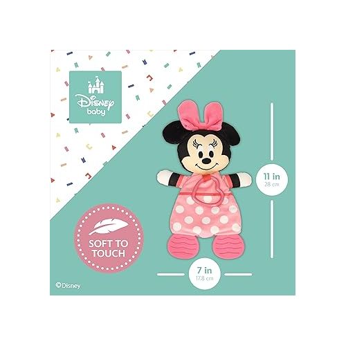  Kids Preferred Disney Baby Minnie Mouse Plush and Sensory Crinkle Teether Toys for Newborn Baby Boys and Girls 10 inches