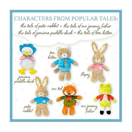  KIDS PREFERRED Peter Rabbit Classic Stuffed Animal Characters 6 Piece Gift Set 9 Inch Plush Toys for Infants Babies and Kids Based on The Beatrix Potter Books