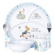 [아마존베스트]KIDS PREFERRED Beatrix Potter Peter Rabbit 5 Piece Melamine Dinnerware Set