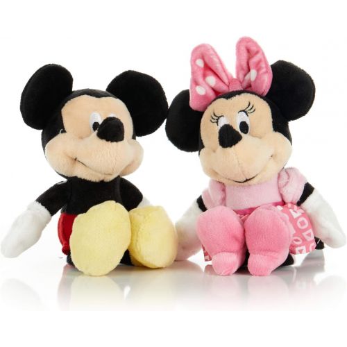  [아마존베스트]KIDS PREFERRED Disney Baby Mickey Mouse Stuffed Animal Plush Toy Mini Jingler, 6.5 inches