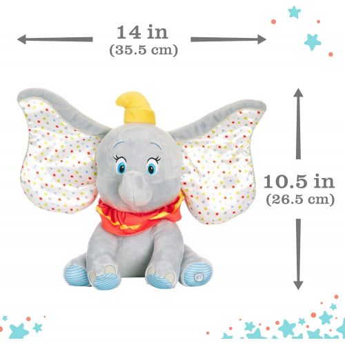  KIDS PREFERRED Disney Baby Dumbo Animated Plush Elephant with Flapping Ears, Music and Lights