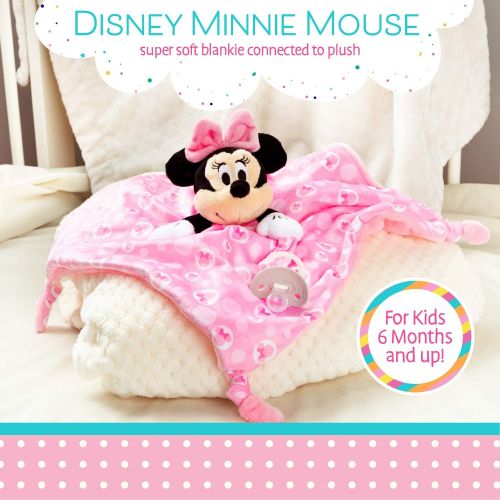  KIDS PREFERRED Disney Baby Minnie Mouse Plush Stuffed Animal Snuggler Blanket Pink