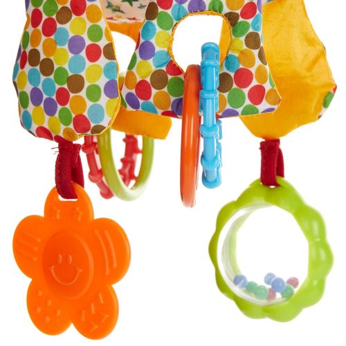  KIDS PREFERRED The World of Eric Carle, The Very Hungry Caterpillar Developmental Horse Rattle Clip for Babies