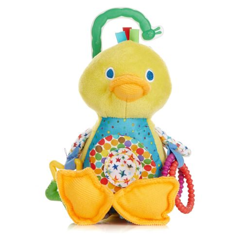  KIDS PREFERRED The World of Eric Carle, The Very Hungry Caterpillar Developmental Duck Rattle Clip for Babies