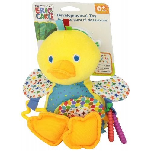  KIDS PREFERRED The World of Eric Carle, The Very Hungry Caterpillar Developmental Duck Rattle Clip for Babies