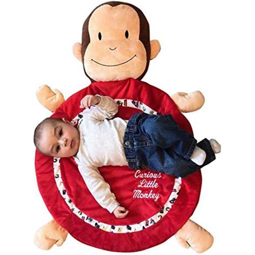  KIDS PREFERRED Curious George Red Baby Playmat with Monkey Design