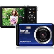 [아마존베스트]Compact Digital Camera, Rechargeable 20MP Kids Camera with 2.8 LCD 8X Digital Zoom for Adult Seniors Elders（Blue）