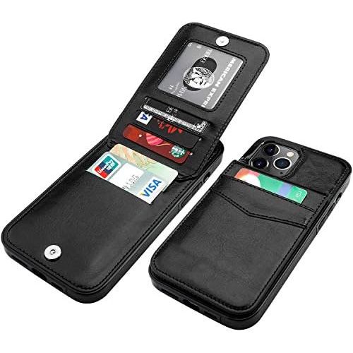  [아마존베스트]KIHUWEY Compatible with iPhone 12 Pro Max Case Wallet with Credit Card Holder, Premium Leather Magnetic Clasp Kickstand Heavy Duty Protective Cover for iPhone 12 Pro Max 6.7 Inch(B
