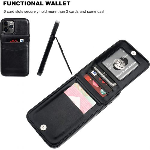  [아마존베스트]KIHUWEY Compatible with iPhone 12 Pro Max Case Wallet with Credit Card Holder, Premium Leather Magnetic Clasp Kickstand Heavy Duty Protective Cover for iPhone 12 Pro Max 6.7 Inch(B