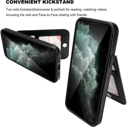  [아마존베스트]KIHUWEY Compatible with iPhone 12 Pro Max Case Wallet with Credit Card Holder, Premium Leather Magnetic Clasp Kickstand Heavy Duty Protective Cover for iPhone 12 Pro Max 6.7 Inch(B