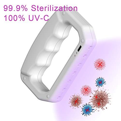  KIISIISO UV Light Sanitizer Wand, Portable Ultraviolet Disinfection Sterilizer, Handheld Chargeable UVC Disinfector can Kill 99.99% Harmful Substances for Household Travel Office Car Hotel