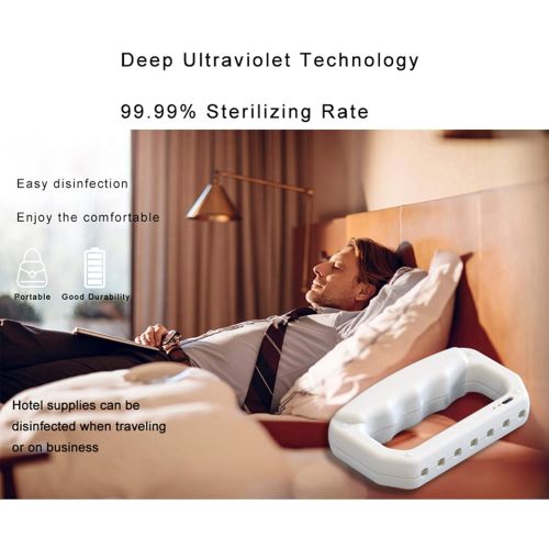  KIISIISO UV Light Sanitizer Wand, Portable Ultraviolet Disinfection Sterilizer, Handheld Chargeable UVC Disinfector can Kill 99.99% Harmful Substances for Household Travel Office Car Hotel