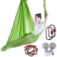 KIKIGOAL 5M Yoga Pilates Aerial Silk Kit Yoga Swing Aerial Yoga Antigravity Hammock Trapeze Silk Fabric for Yoga Strap Bodybuilding