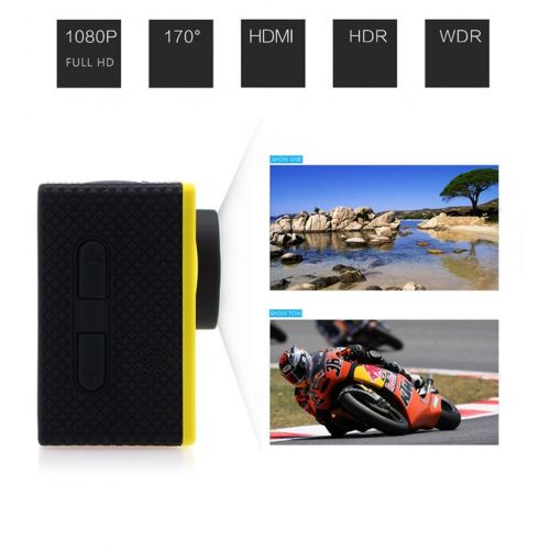  KIKIYA 4K 16MP Wifi Ultra HD Action Kamera Wasserdicht Sport Cam Fernbedienung 98ft Unterwasser 20 Zubehoer fuer Skifahren, Schnorcheln, Schwimmen und Radfahren