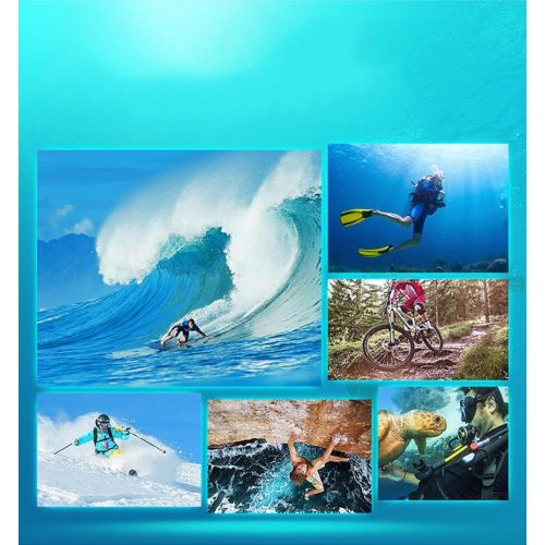  KIKIYA 4K 16MP Wifi Ultra HD Action Kamera Wasserdicht Sport Cam Fernbedienung 98ft Unterwasser 20 Zubehoer fuer Skifahren, Schnorcheln, Schwimmen und Radfahren