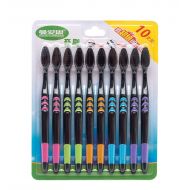 KIKOLE 10 Pack Bamboo Charcoal Toothbrush, Super Soft Bristles, Complete Deep Clean,Family...