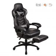 KILLABEE Ergonomic Computer Gaming Chair, Large Size PU Leather High Back Office Racing Chairs with Widen Thicken Seat and Retractable Footrest and Lumbar Support Video Game Chair 170 Degre