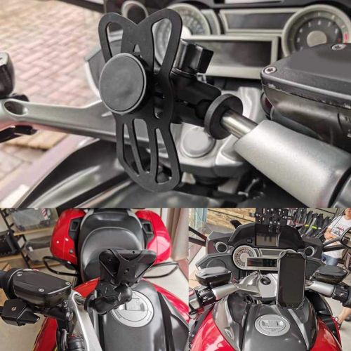  KIMISS Universal 16mm-19mm Motorcycle Stem GPS Navigation Frame Holder Mobile Phone Mount Bracket