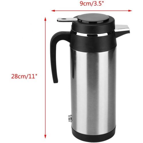  KIMISS 1200ML 12 V / 24 V Auto Wasserkocher Edelstahl Elektrische In-Car Wasserkocher Reise Trinkbecher Reise Kaffeetasse Wasserflasche(24V)…