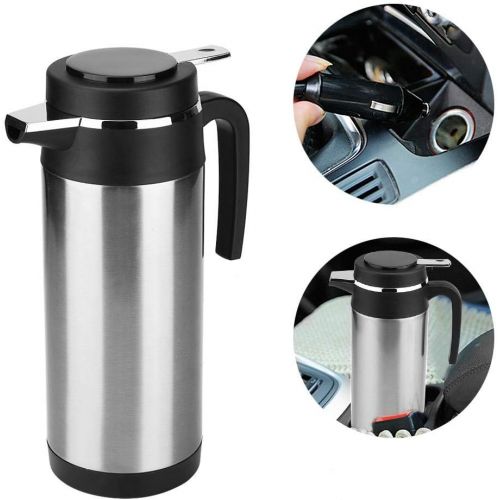  KIMISS 1200ML 12 V / 24 V Auto Wasserkocher Edelstahl Elektrische In-Car Wasserkocher Reise Trinkbecher Reise Kaffeetasse Wasserflasche(24V)…