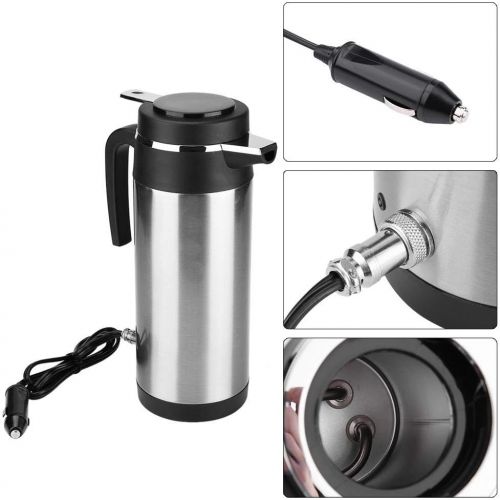  KIMISS 1200ML 12 V / 24 V Auto Wasserkocher Edelstahl Elektrische In-Car Wasserkocher Reise Trinkbecher Reise Kaffeetasse Wasserflasche(24V)…