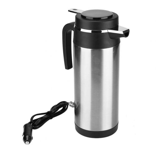  KIMISS 1200ML 12 V / 24 V Auto Wasserkocher Edelstahl Elektrische In-Car Wasserkocher Reise Trinkbecher Reise Kaffeetasse Wasserflasche(12V) …