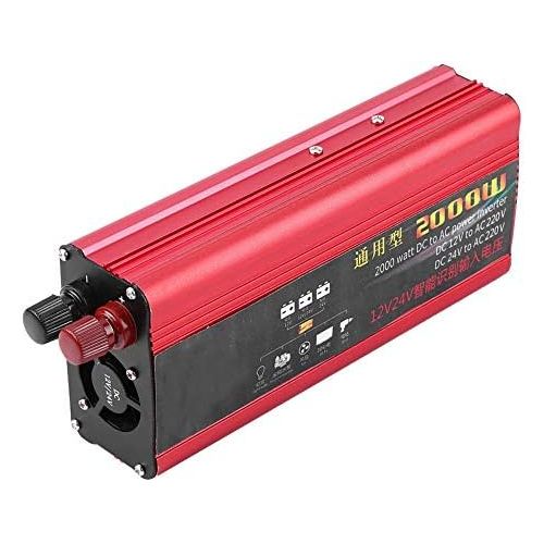  [아마존베스트]-Service-Informationen Duokon 2000 W Car Power Inverter USB Charger Converter Adapter Modified Sinus DC 12 V / 24 V to AC 220 V