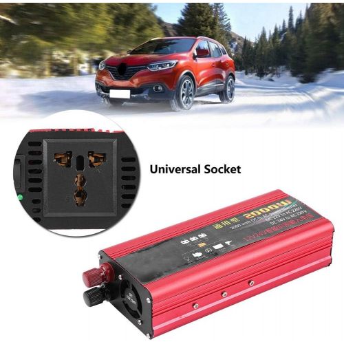  [아마존베스트]-Service-Informationen Duokon 2000 W Car Power Inverter USB Charger Converter Adapter Modified Sinus DC 12 V / 24 V to AC 220 V
