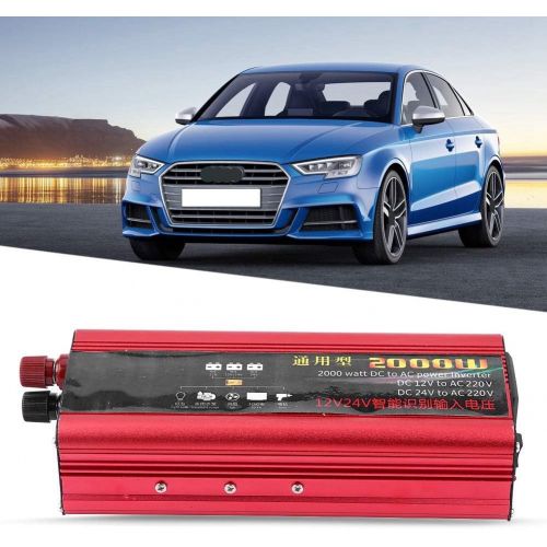  [아마존베스트]-Service-Informationen Duokon 2000 W Car Power Inverter USB Charger Converter Adapter Modified Sinus DC 12 V / 24 V to AC 220 V