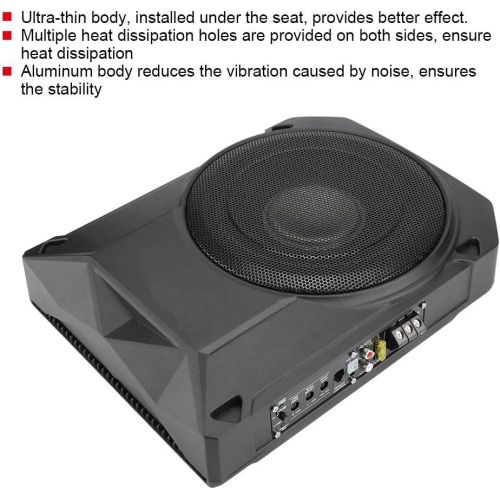 KIMISS 600 W Subwoofer, Auto Active Subwoofer Under Seat Woofer Speaker Universal Audio Amplifier (Black)