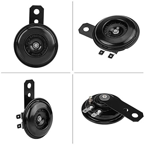  Kimiss Universal Waterproof Electric Horn Round Speaker for Motorbikes and Scooters Moped Dirt Bike