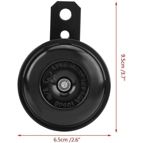  Kimiss Universal Waterproof Electric Horn Round Speaker for Motorbikes and Scooters Moped Dirt Bike